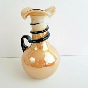 Gorgeous Designs Hand Blown Bud Vase Pitcher Peach